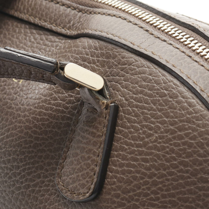 GUCCI Lady Dollar 手提包 388560 皮革 棕色 二手 女士-4