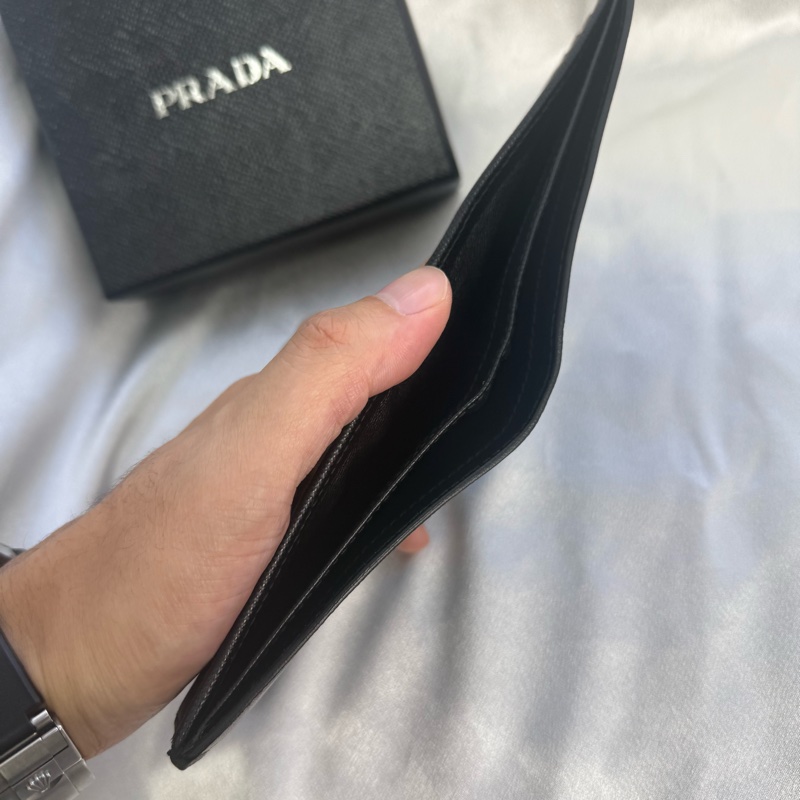 Prada 十字紋牛皮短銀包 2m0738-5