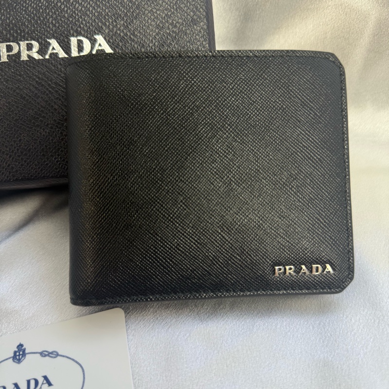 Prada 十字紋牛皮短銀包 2m0738-8