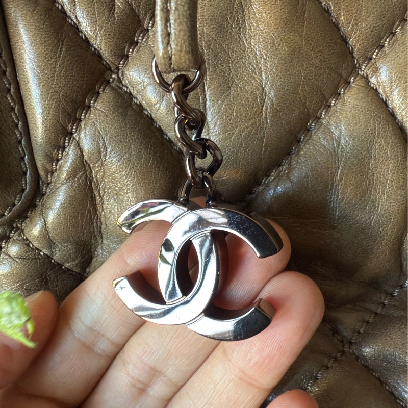 CHANEL 羊皮菱格紋肩背包-23