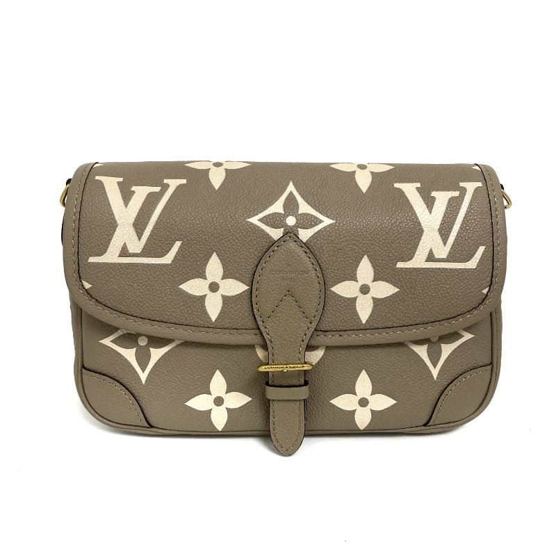 △ Louis Vuitton 路易威登 Diane Beige Calfskin Monogram 2Way Bag M46583 淺褐色小牛皮經典花紋兩用袋 M46583 -257016971-1