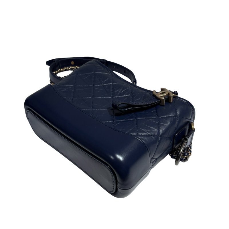 CHANEL GABRIELLE SMALL NAVY BAG-7
