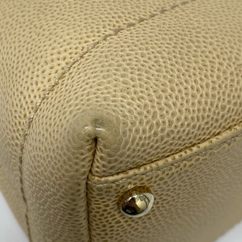 △ Chanel 香奈兒 Beige Caviar Skin Wooden Handbag No.7 淺褐色粒紋小牛皮手袋 No.7 -257016941-14