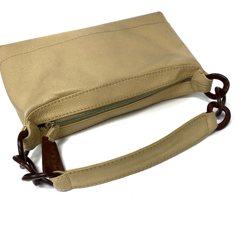 △ Chanel 香奈兒 Beige Caviar Skin Wooden Handbag No.7 淺褐色粒紋小牛皮手袋 No.7 -257016941-17