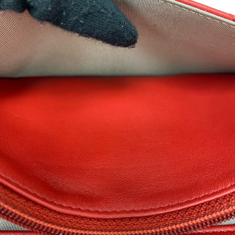 △ Chanel 香奈兒 Boy Red Lambskin Gray Tone Metal Wallet On Chain No.18 紅色小羊皮灰色金屬鏈條銀包 No.18 -257017129-20