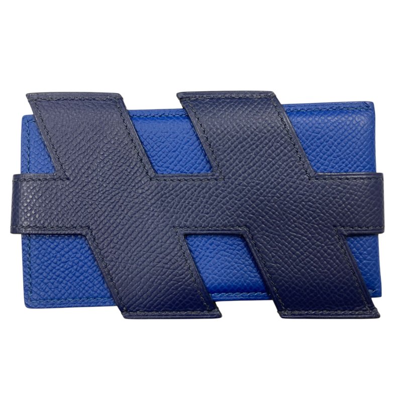 HERMES 愛馬仕 藍色 可拆式卡夾-1