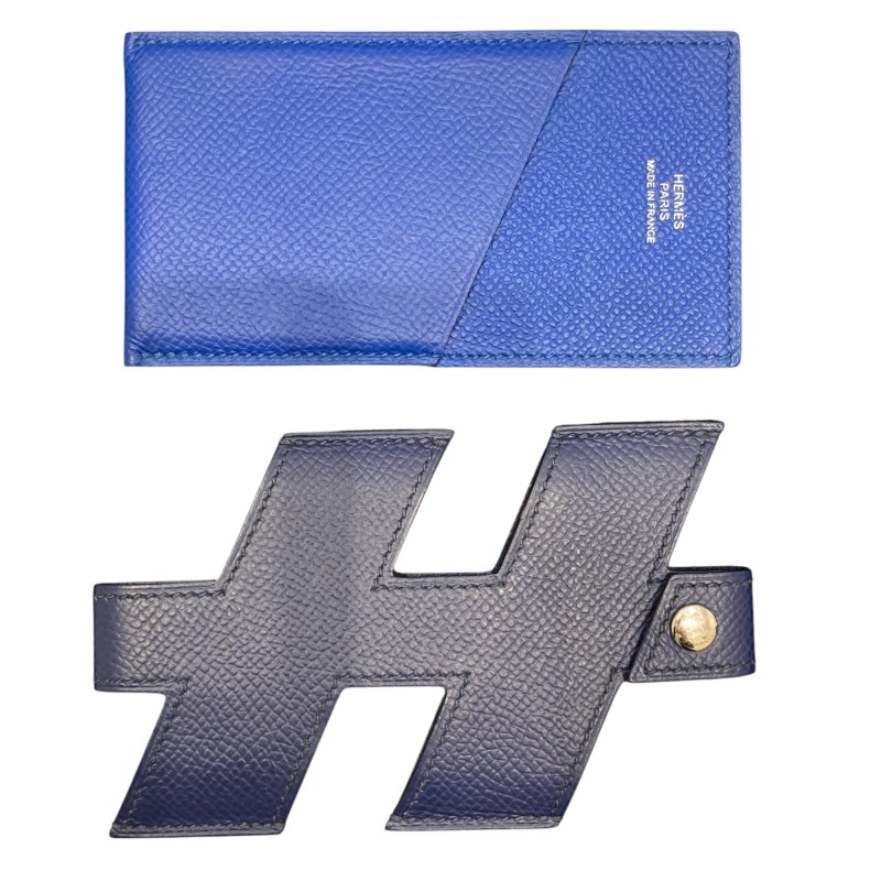 HERMES 愛馬仕 藍色 可拆式卡夾-4