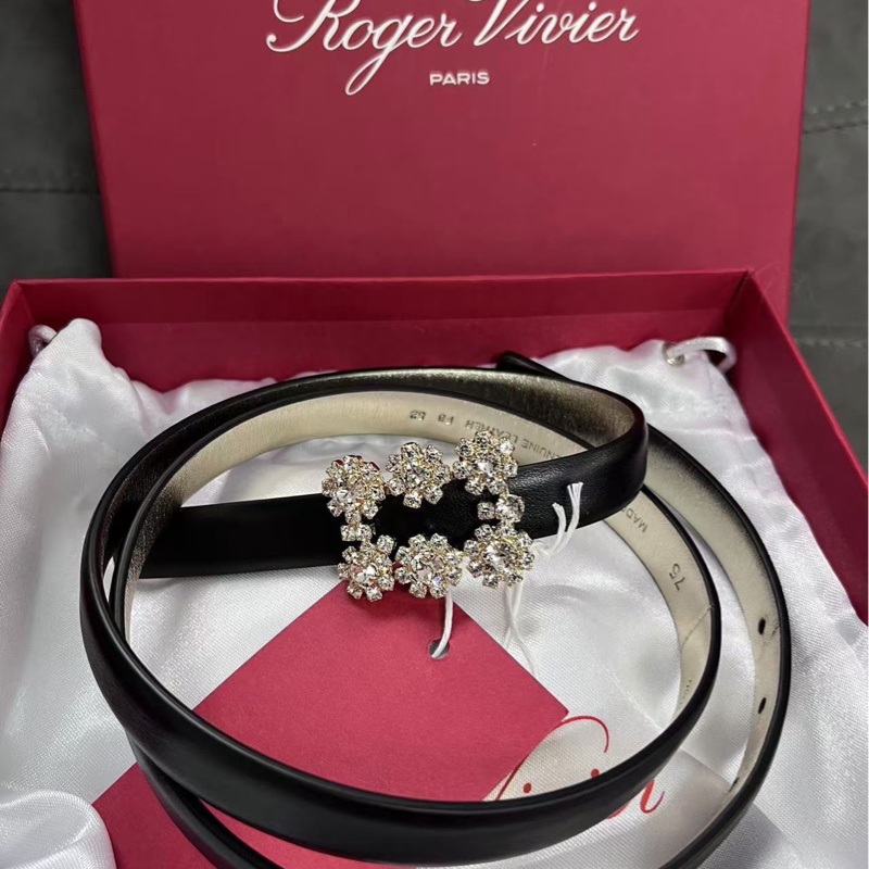 促銷品 Roger Vivier Efflorescence 皮革腰帶 #80碼-0