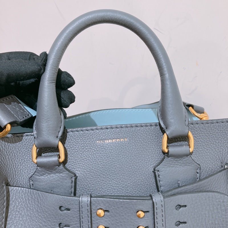 TK1796 Burberry 巴寶莉灰色手挽肩背包The Balt Leather Handbag Grey-10