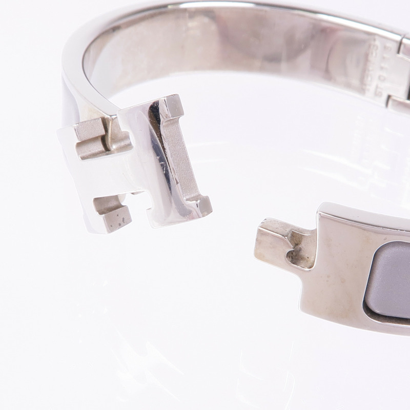 HERMES 金屬/琺瑯Clic H手鐲-5