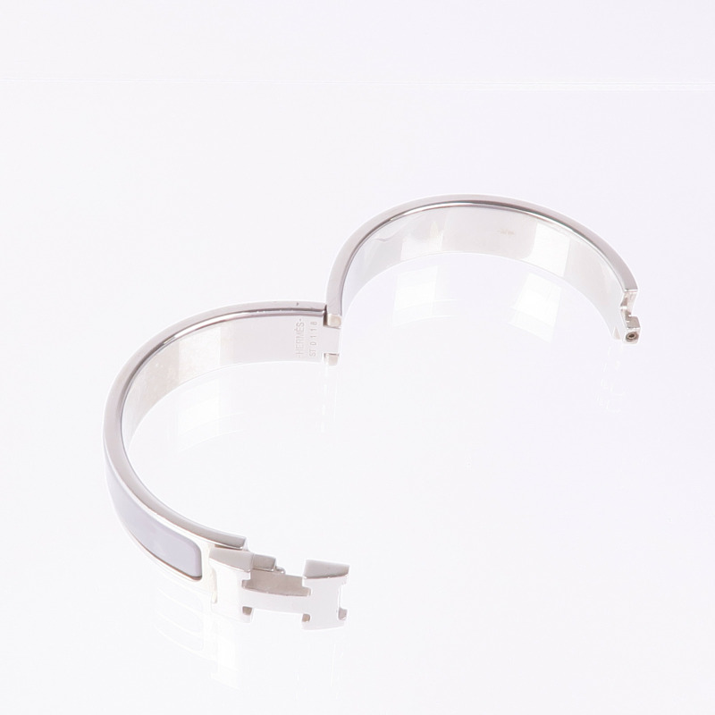 HERMES 金屬/琺瑯Clic H手鐲-7