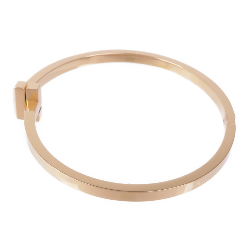 TIFFANY＆CO 18K玫瑰金T1 Narrow Hinged Bangle手鐲-1