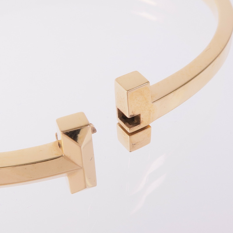 TIFFANY＆CO 18K玫瑰金T1 Narrow Hinged Bangle手鐲-6