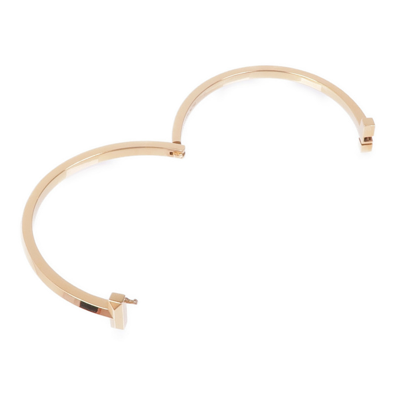 TIFFANY＆CO 18K玫瑰金T1 Narrow Hinged Bangle手鐲-7