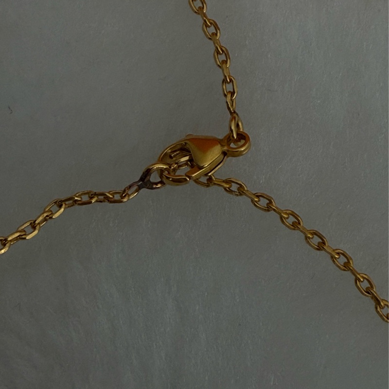 全新HERMES O'Kelly咖皮+金雙鎖頭項鍊-6