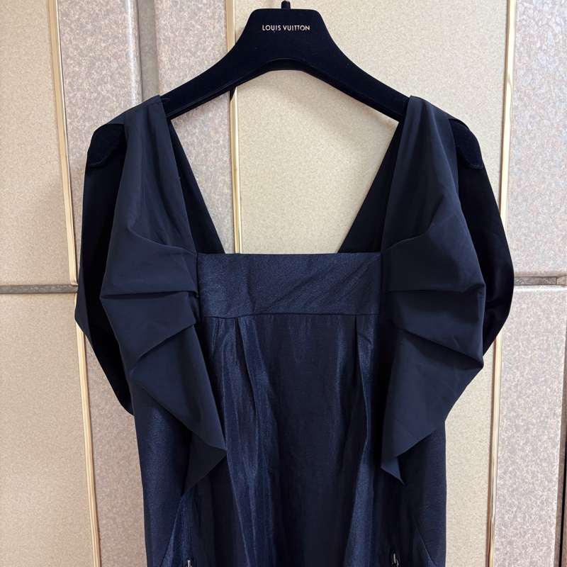 4)ECoDE.E正品深藍色設計款洋裝 36號 全新含吊牌原價8980-6