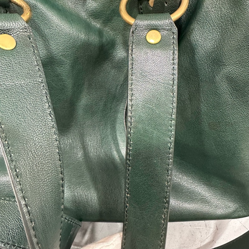 YSL 168238 綠牛皮拉鍊muse tote 兩用包-43