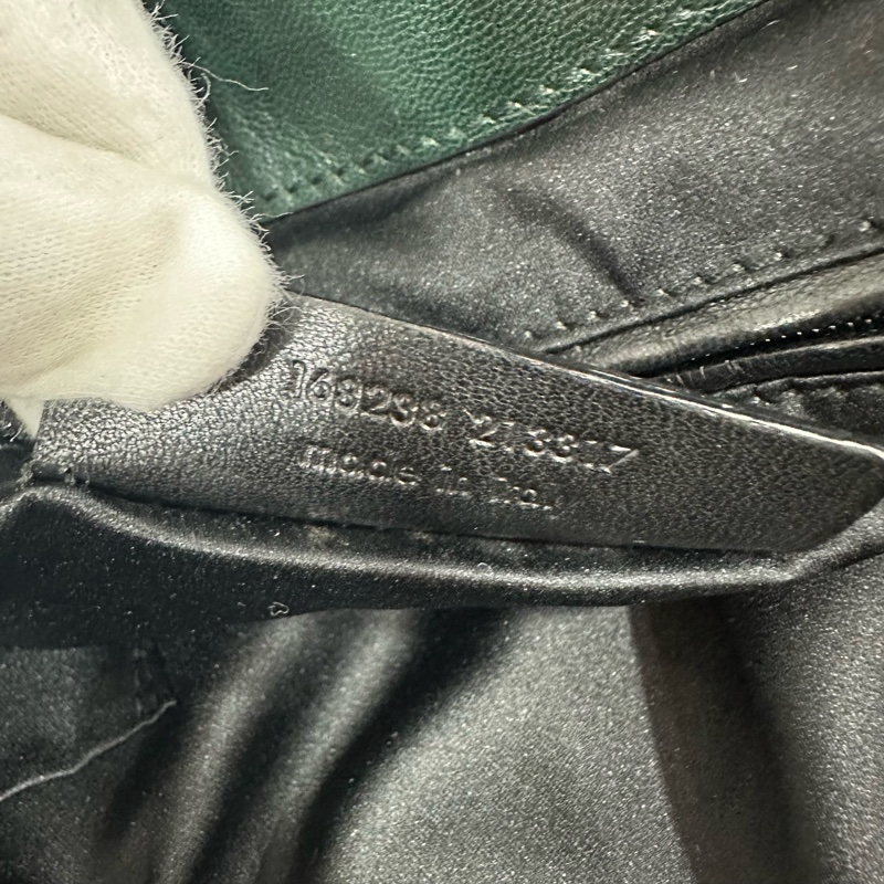 YSL 168238 綠牛皮拉鍊muse tote 兩用包-60