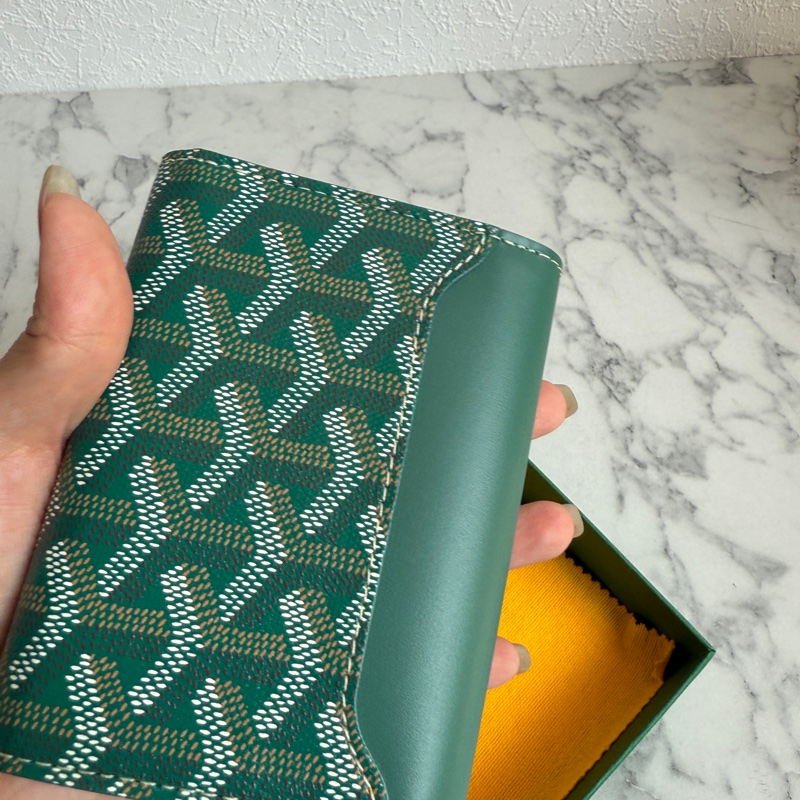 goyard綠色三折短夾 男女都可以-2
