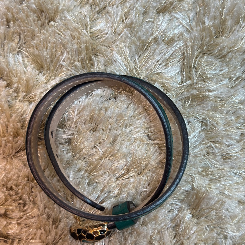 BVLGARI寶格麗雙圈琺瑯蛇頭手環-3