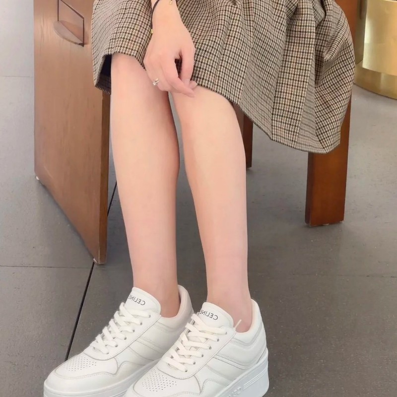 莉亞精品♡Celine 厚底小白鞋 尺碼40 近新美鞋-3