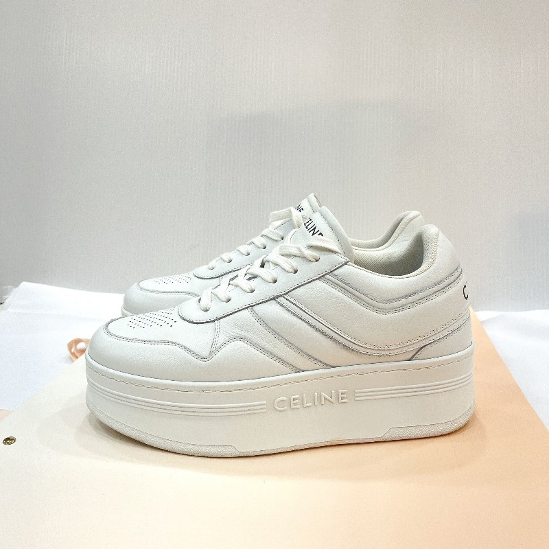 莉亞精品♡Celine 厚底小白鞋 尺碼40 近新美鞋-12
