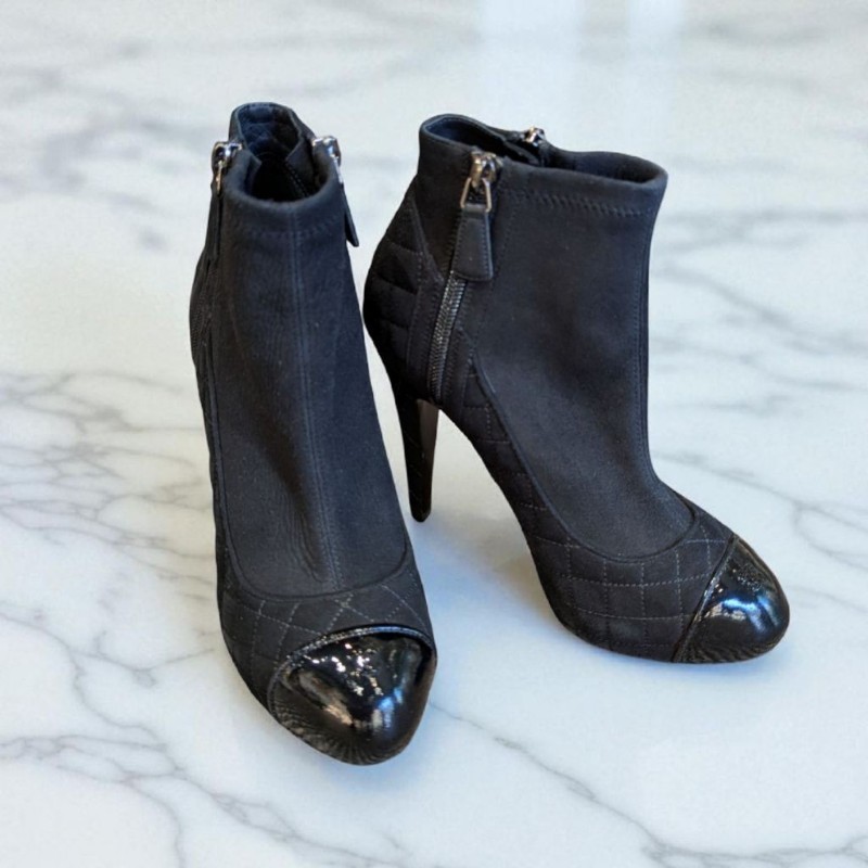 莉亞精品♡Chanel 菱格紋跟鞋 37.5 近新美鞋-0