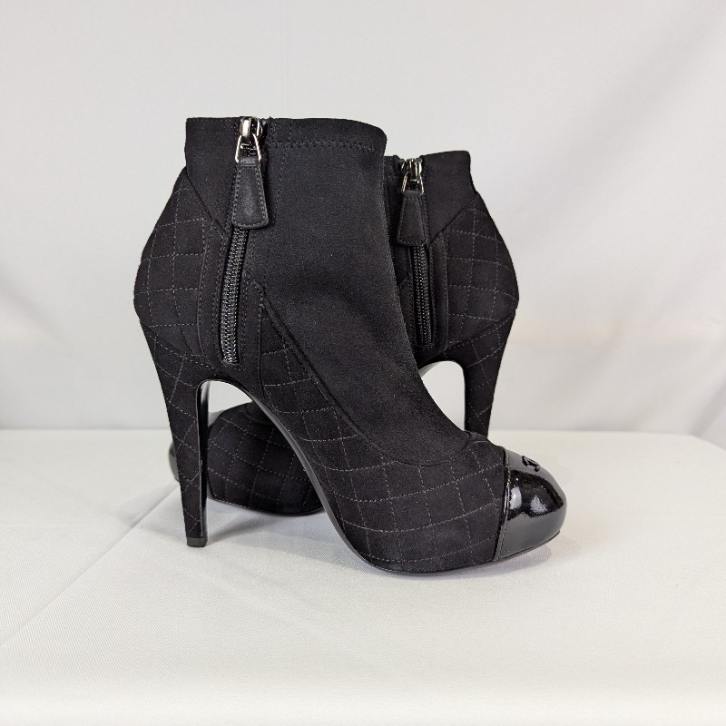 莉亞精品♡Chanel 菱格紋跟鞋 37.5 近新美鞋-6