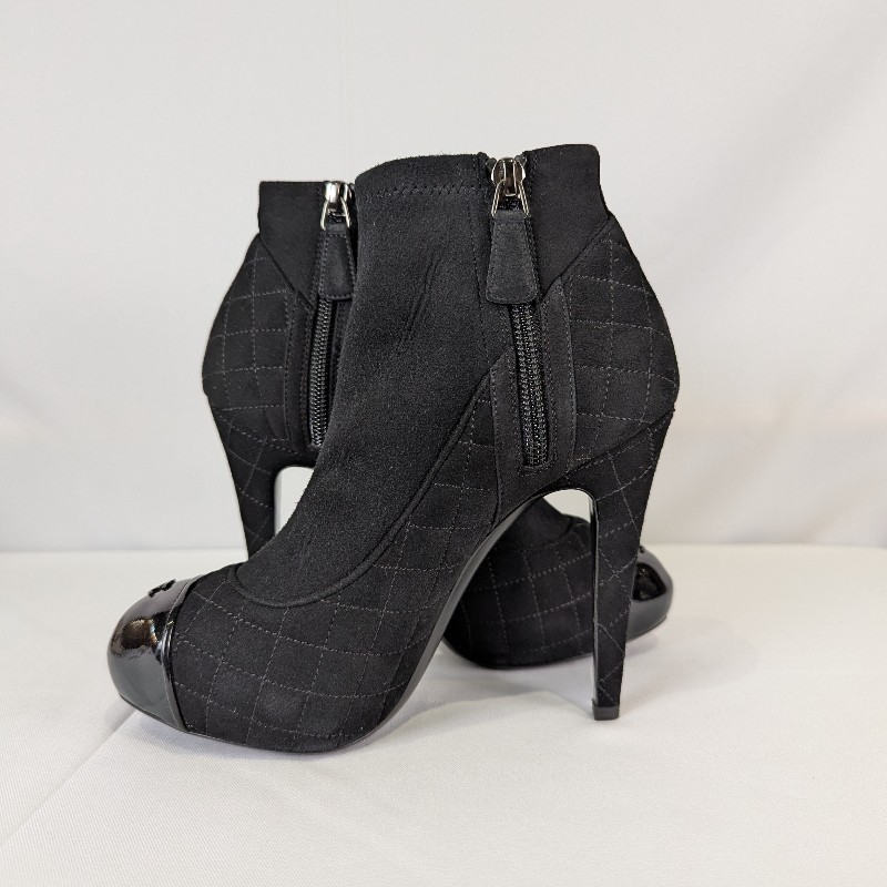 莉亞精品♡Chanel 菱格紋跟鞋 37.5 近新美鞋-7