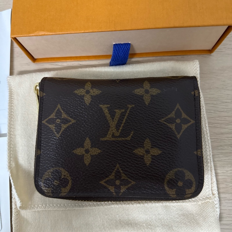 LV老花拉鍊零錢包-6