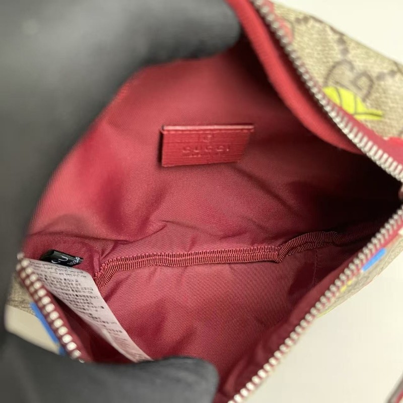 Gucci古馳 兒童腰包 老花蘑菇印花腰包胸包 ,尺寸25×12cm-6