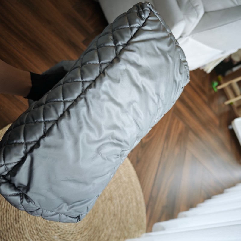 香奈兒Chanel 羽絨服太空銀灰色手提包 托特包-4