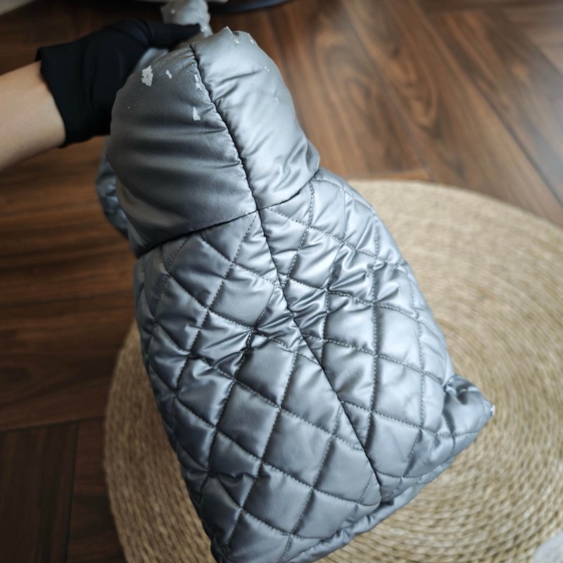 香奈兒Chanel 羽絨服太空銀灰色手提包 托特包-8