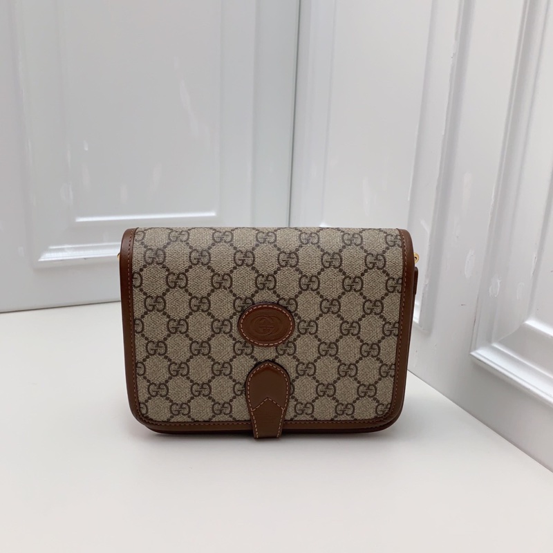 99新 古馳 Retro 老花 風琴郵差包-1