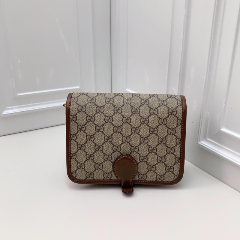 99新 古馳 Retro 老花 風琴郵差包-6