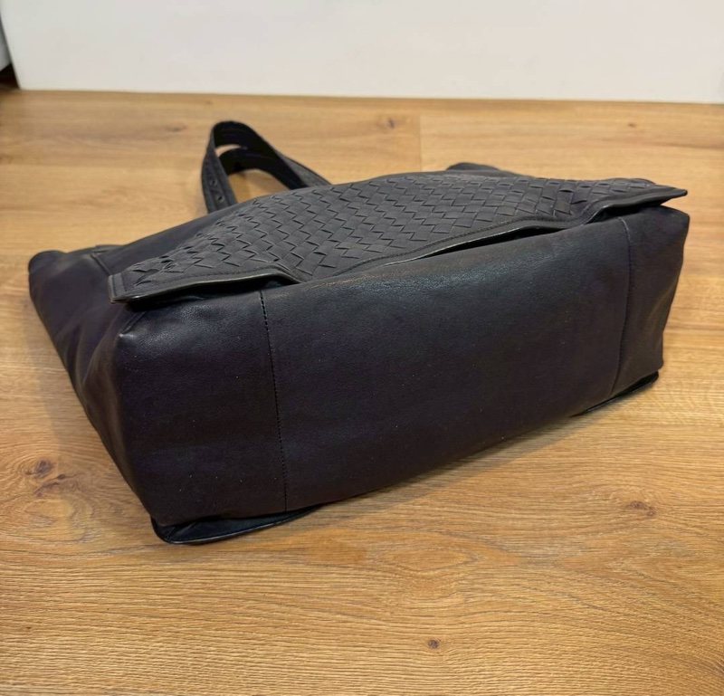 BOTTEGA VENETA BV 黑色 窄編織 大托特 托特包 肩背包 側背包 手提包 公事包 電腦包 購物包-4