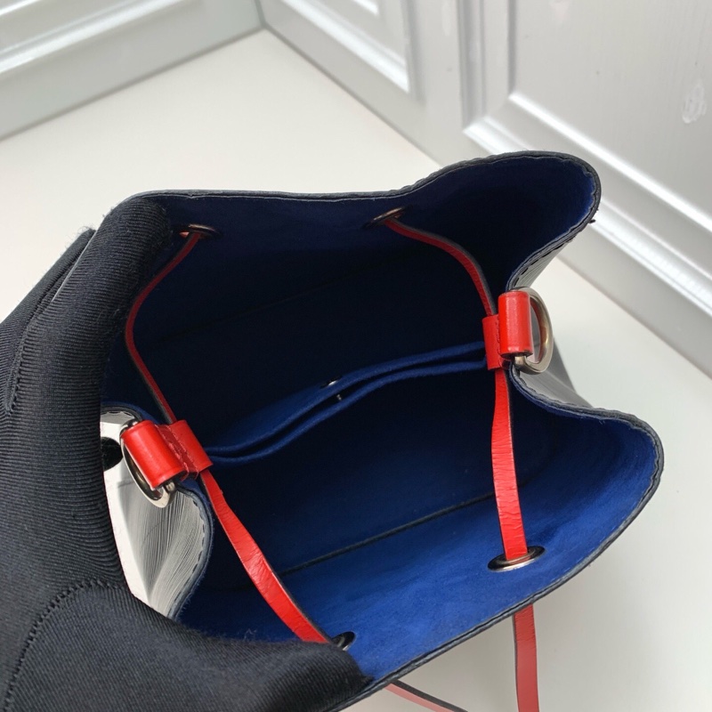 98新 LV 紅藍拼色水波紋 neonoe水桶包 -8