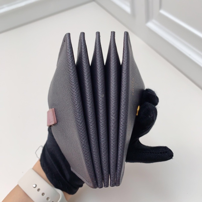 98新 CELINE賽琳 大象灰拼粉色卡包  尺寸：11*7*3-7