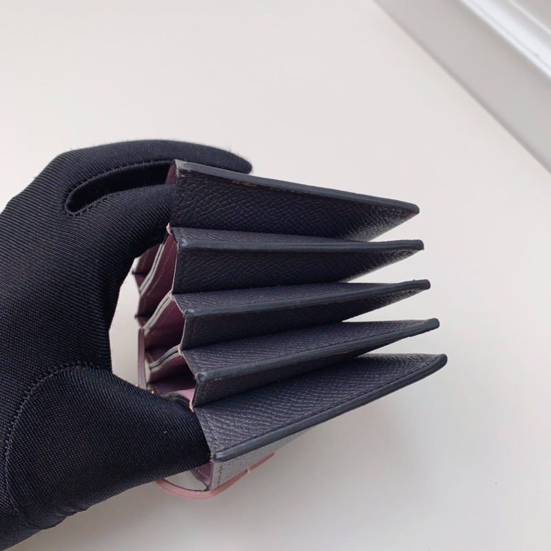 98新 CELINE賽琳 大象灰拼粉色卡包  尺寸：11*7*3-8