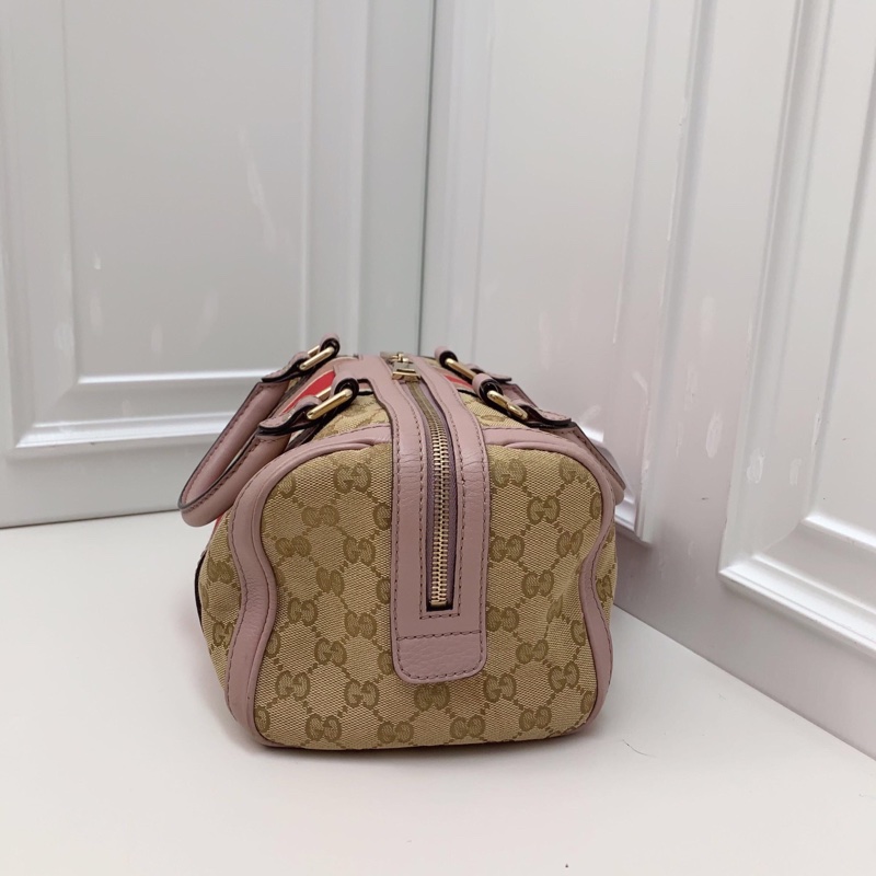 98新 Gucci 古馳 老花波士頓 枕頭包-3