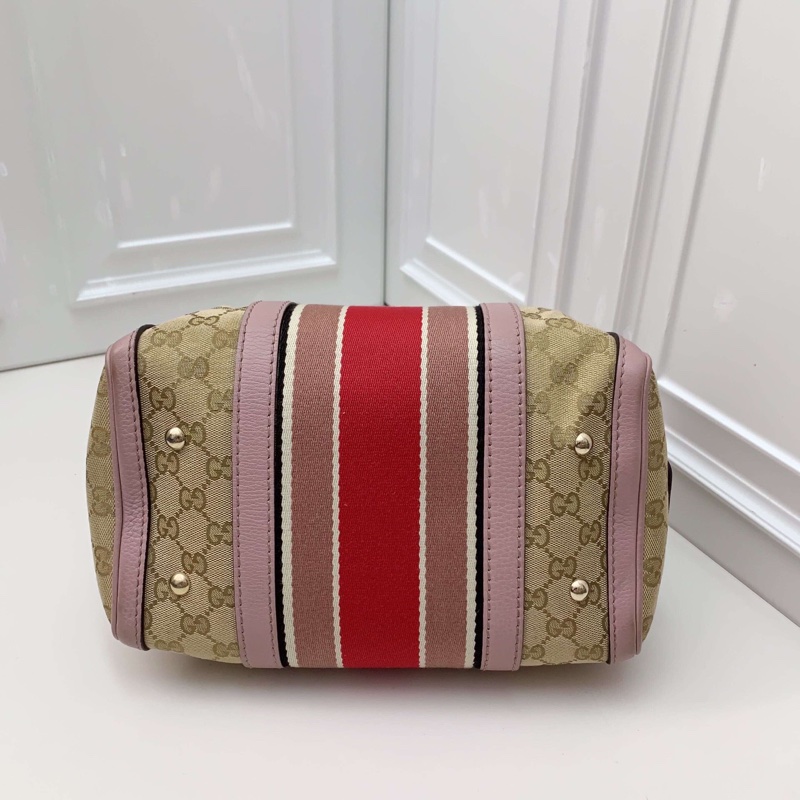 98新 Gucci 古馳 老花波士頓 枕頭包-4