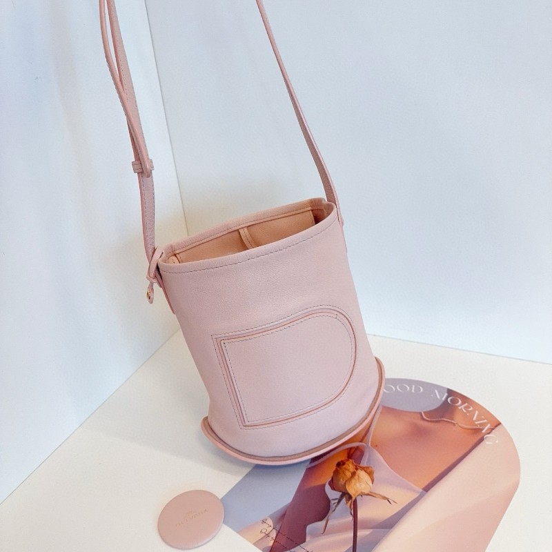 Delvaux 德爾沃 裸粉色 牛皮 Pin Toy mini 水桶包 手提包 肩背包 斜背包-3
