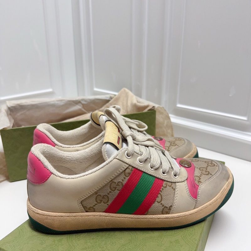 全新全套古馳Gucci經典的粉髒髒鞋-3