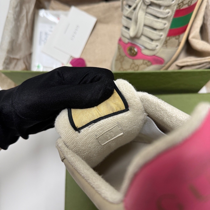 全新全套古馳Gucci經典的粉髒髒鞋-9