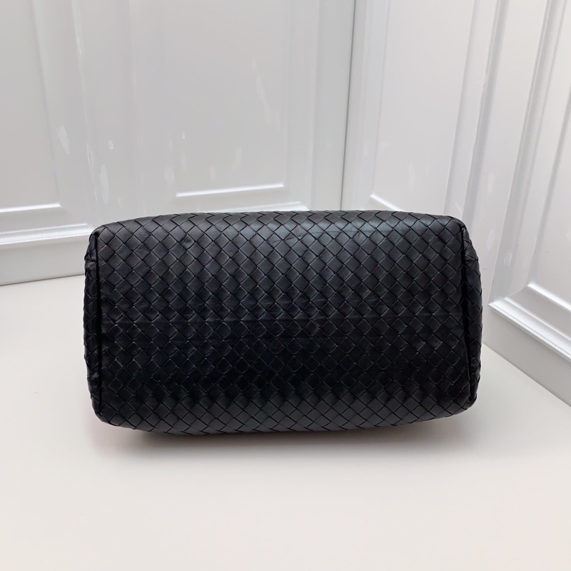 98新 BV葆蝶家 黑色編織經典羅馬包-4