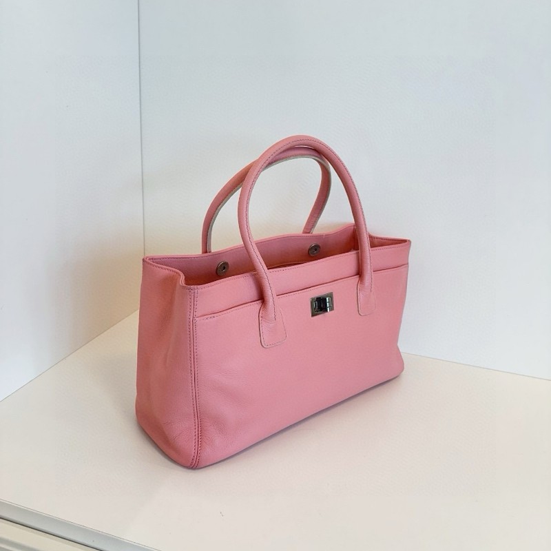 Chanel香奈兒2.55 Cerf櫻花粉托特包 手提包-2