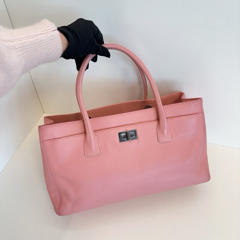 Chanel香奈兒2.55 Cerf櫻花粉托特包 手提包-5