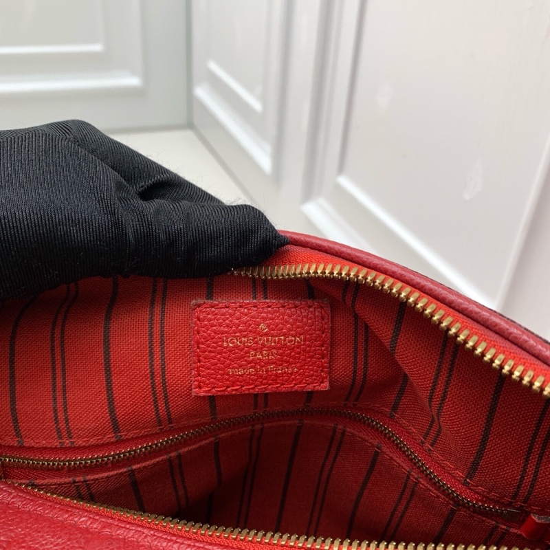 98新 LV speedy25 全皮紅色手提包 超美氣質紅色 經典speedy系列-9