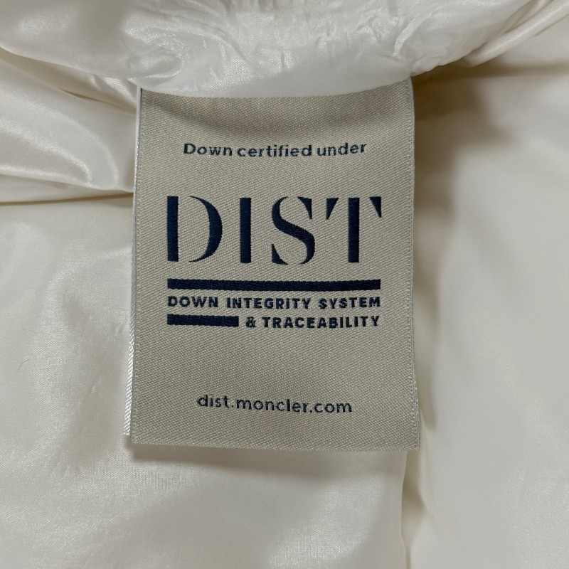 Moncler 黑標系列帽子標語白色羽絨服外套/3碼-6