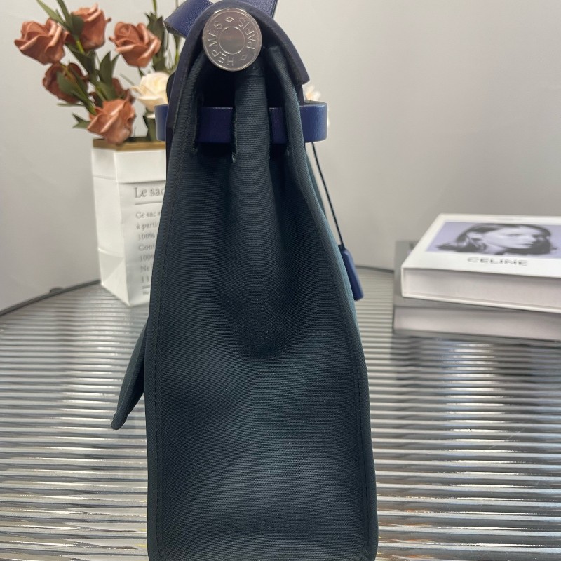 Hermes愛馬仕 herbag31 藍拼藏青 Y刻 肩背包-2